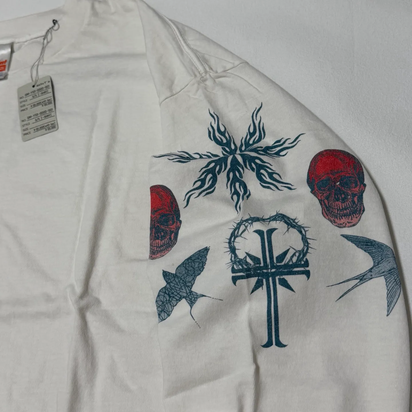 More details SAINT Mxxxxxx × Dr. Woo DW_LS TEE/TATTOO/WHT Dr.Woo joint model TATOO tattoo long sleeve off-white S-XL